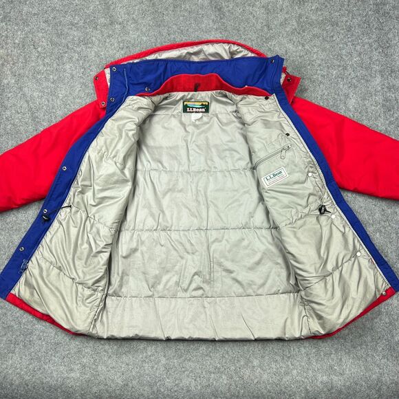 VTG LL‎ Bean Penobscot Parka Jacket Womens Small Red Outerwear Ski Winter USA - Picture 6 of 16